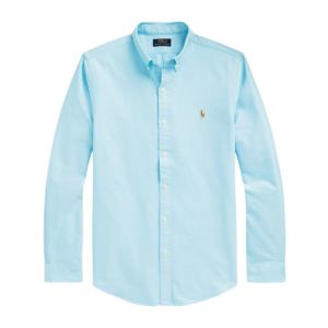 Ralph Lauren Aegean Blue Long Sleeve Oxford Shirt
