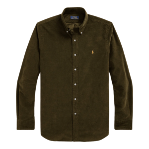 Ralph Lauren Olive Green Long Sleeve Corduroy Shirt