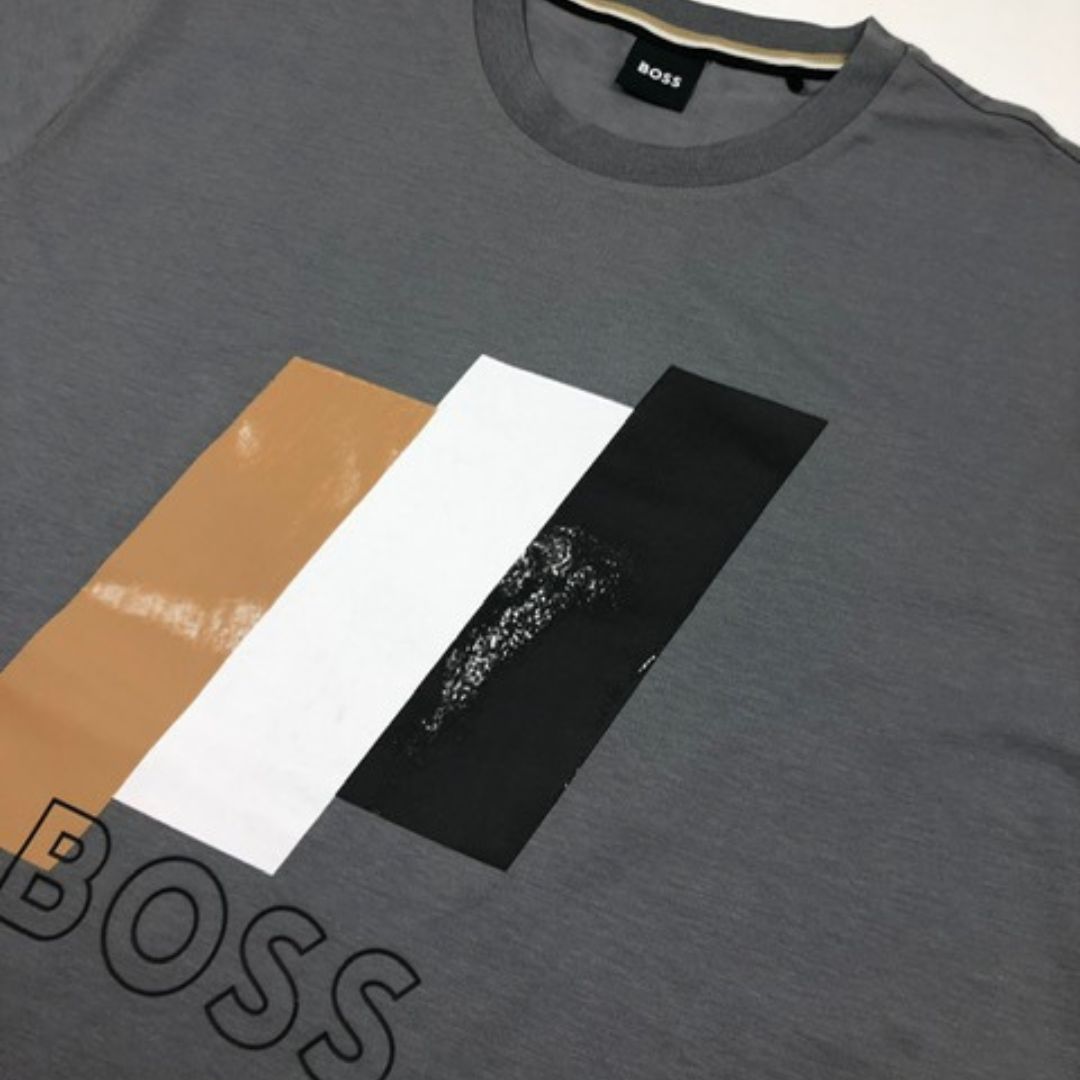 Hugo Boss Distressed Tiburt Dark Grey T-Shirt