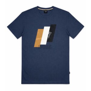 Hugo Boss Distressed Tiburt Petrol Blue T-Shirt